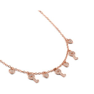 Collar Muraz acabado oro rosa 18k