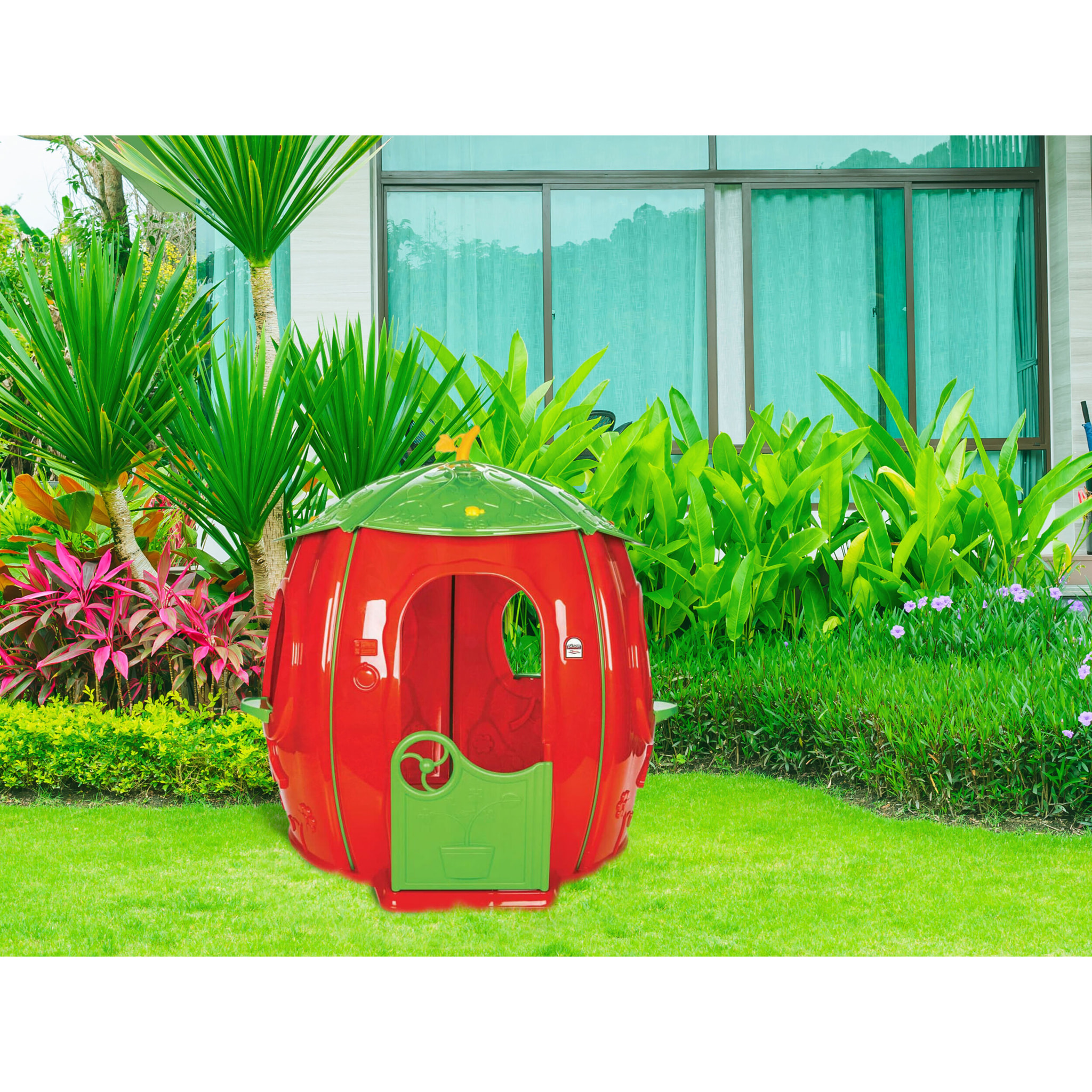 Caseta infantil de plástico con forma de fresa STRAWBERRY HOUSE 06 158 PILSAN