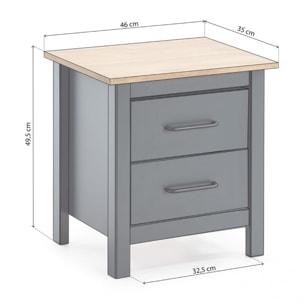 Mesita de noche Eira Blue Ocean - Oak