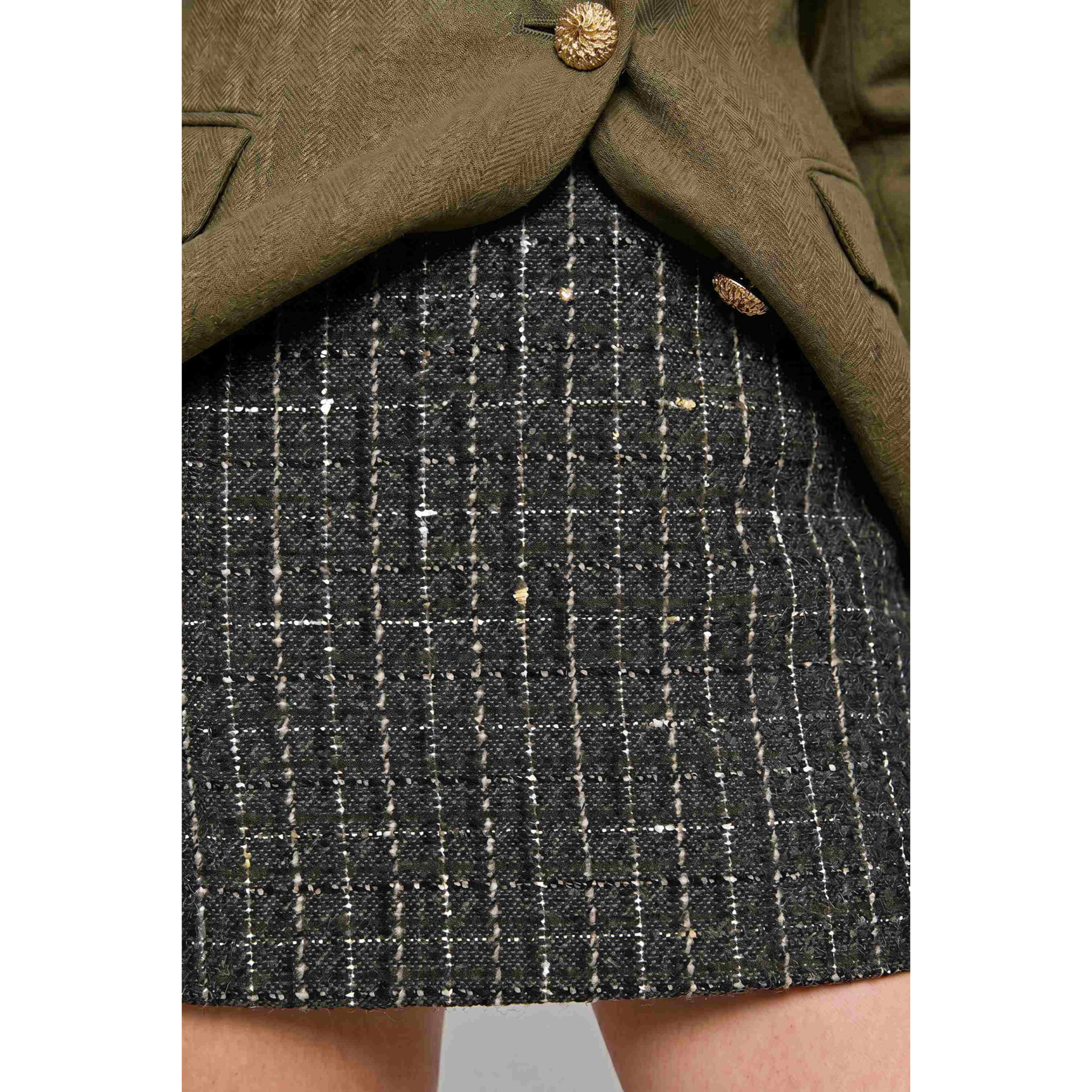 Kocca - Gonna da donna con motivo a quadri in cotone e lana vergine Donna