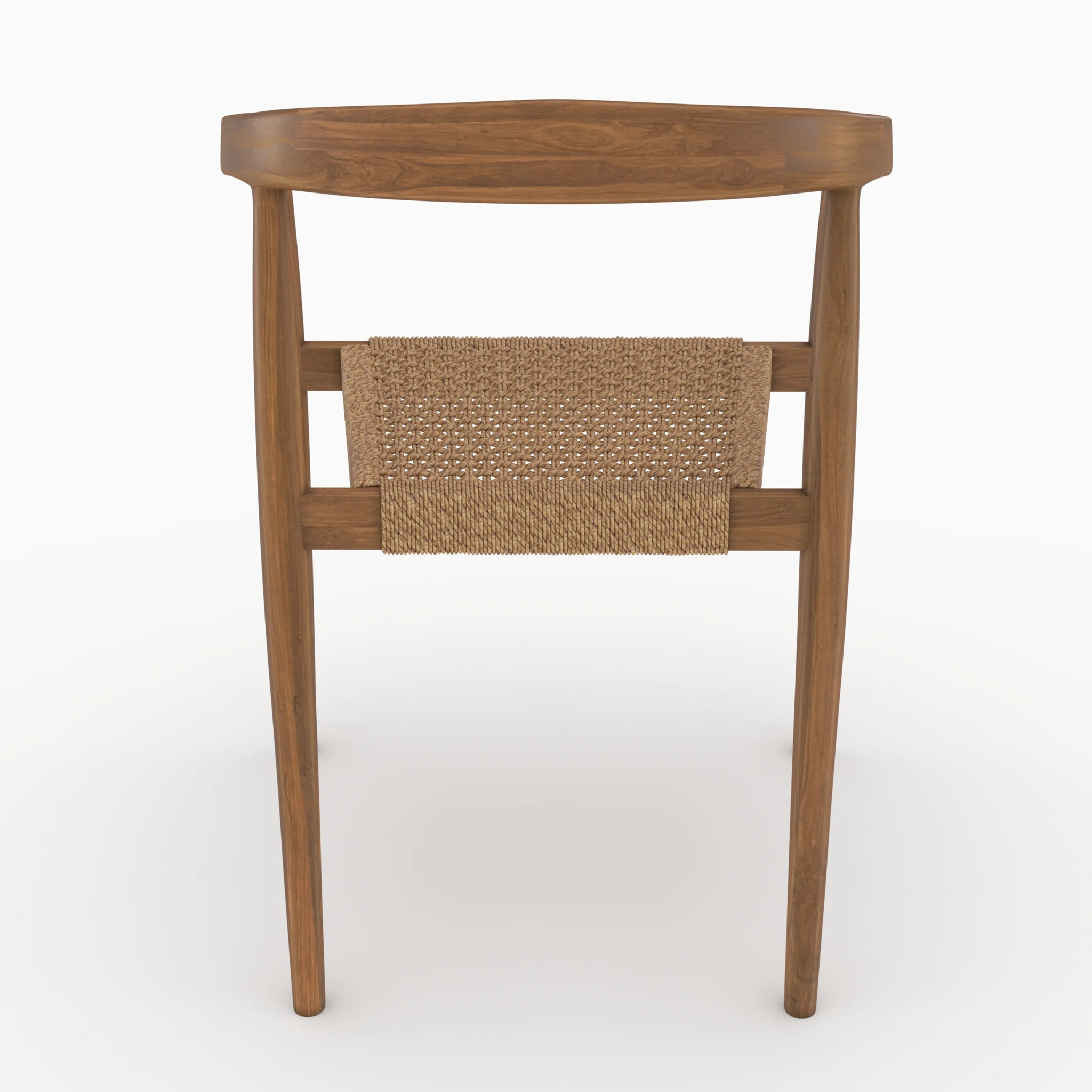 Lot de 2 chaises de jardin empilables en bois de teck vernis - Bali