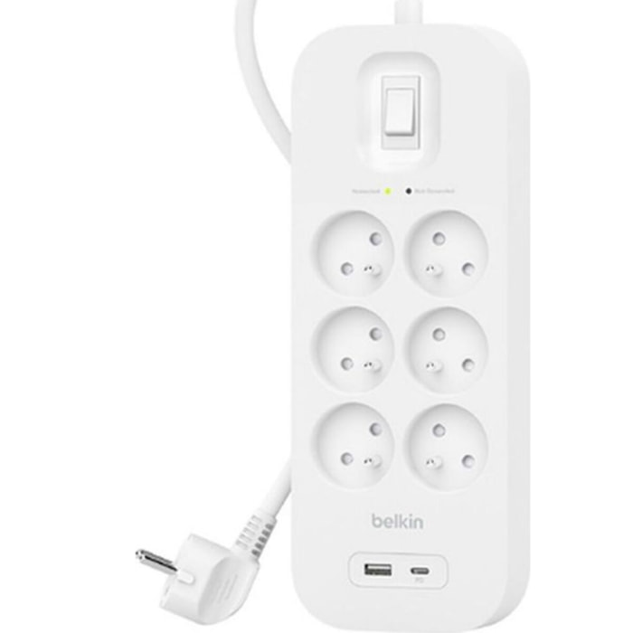 Multiprise BELKIN 6 prises + USB-C et USB-A