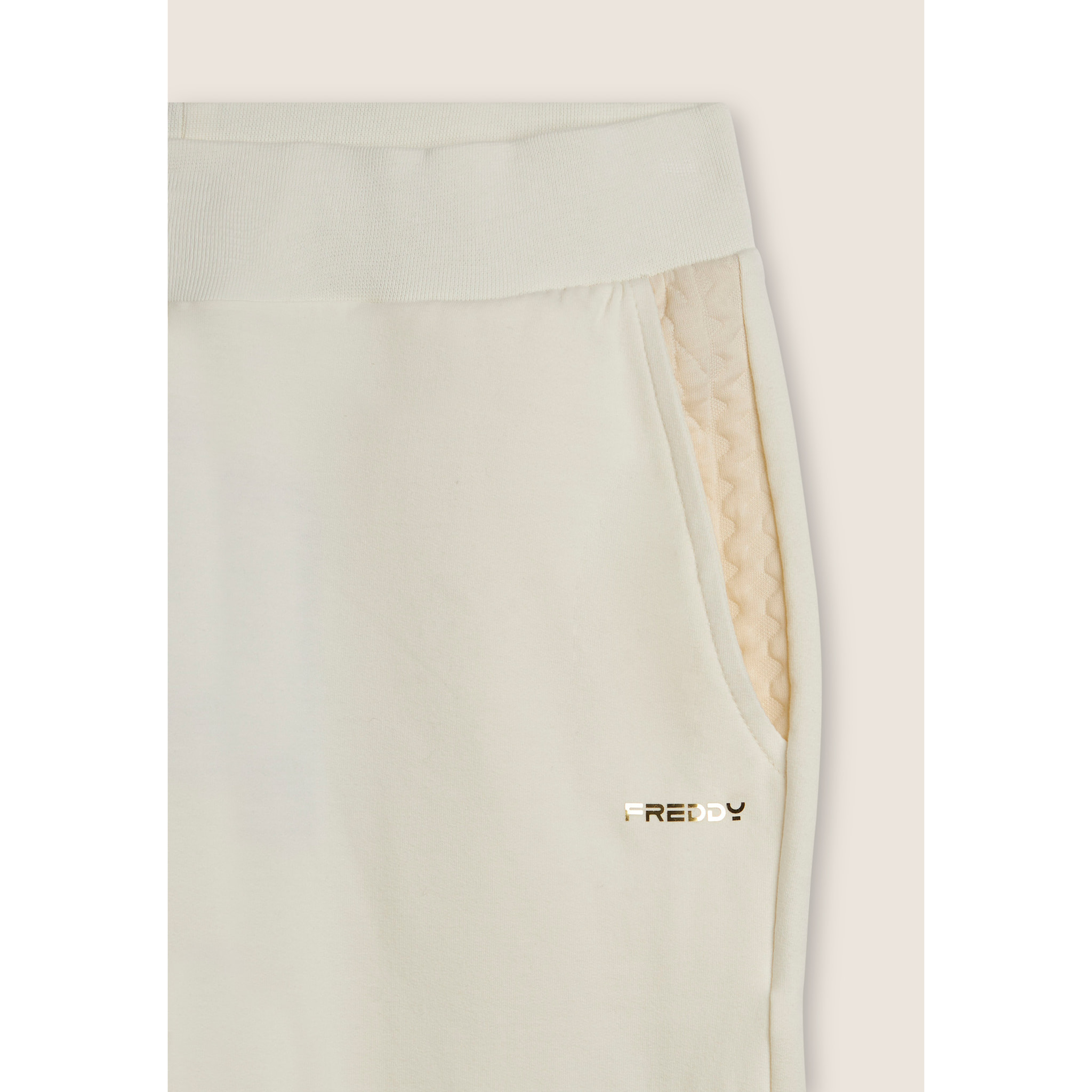 Pantaloni regular in felpa garzata con dettagli a trecce