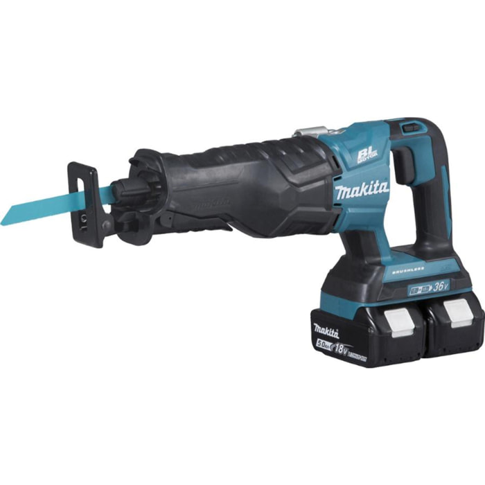 Sierra de sierra 36 V => 2 x 18 V Li-Ion 5 Ah MAKITA - 2 baterías, cargador, maletín - DJR360PT2