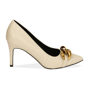 Décolleté panna, tacco 8 cm