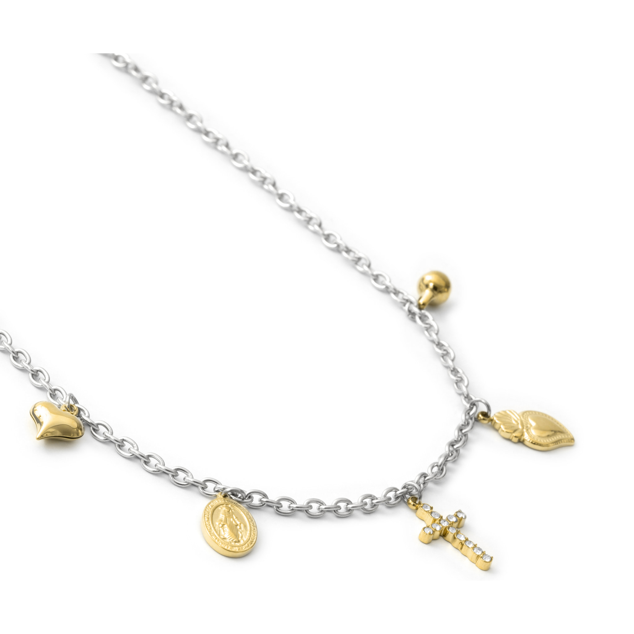 Collar Sixi acabado oro 18k y plata