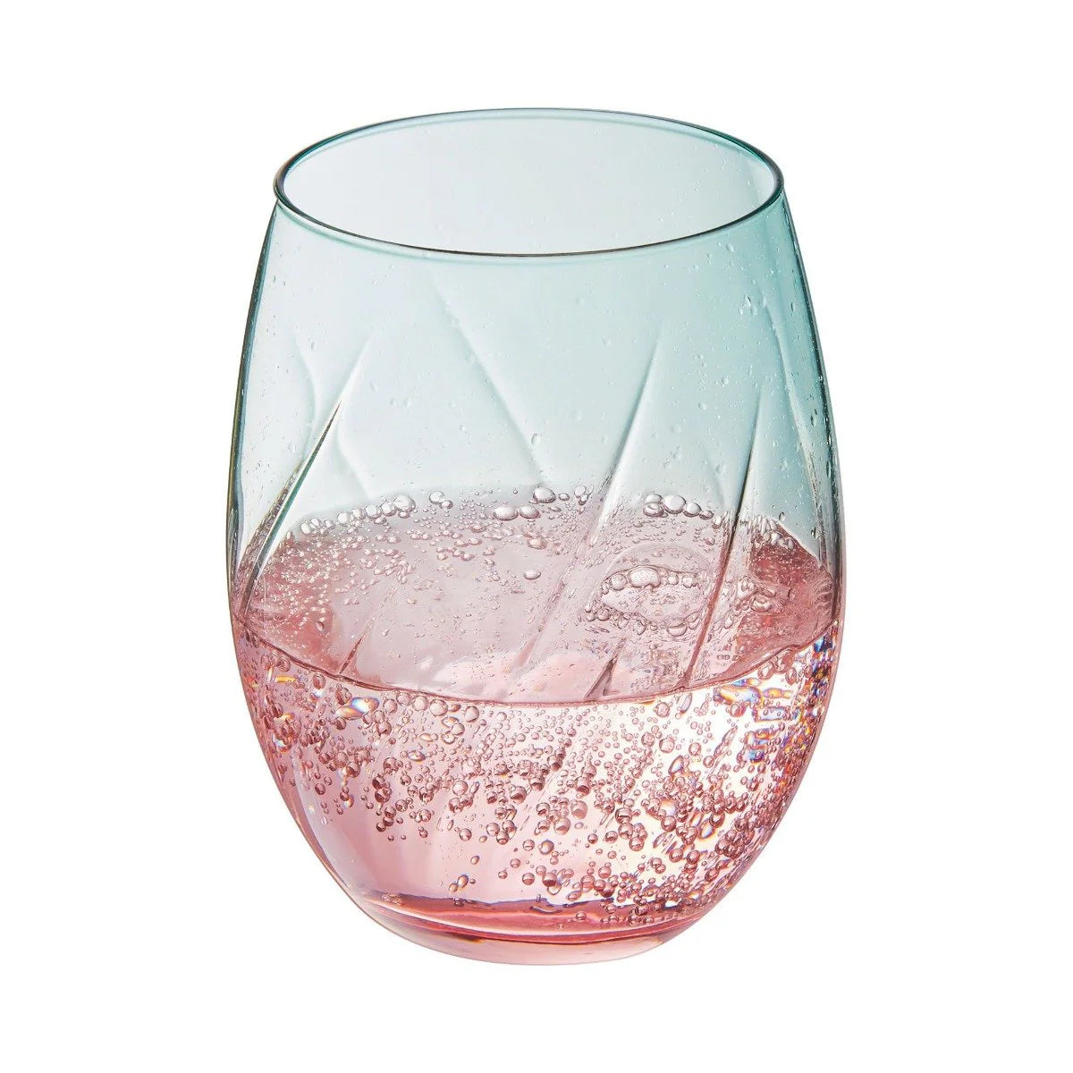 4 vasos de agua de colores 36 cl Swirly Spring - Cristal d'Arques