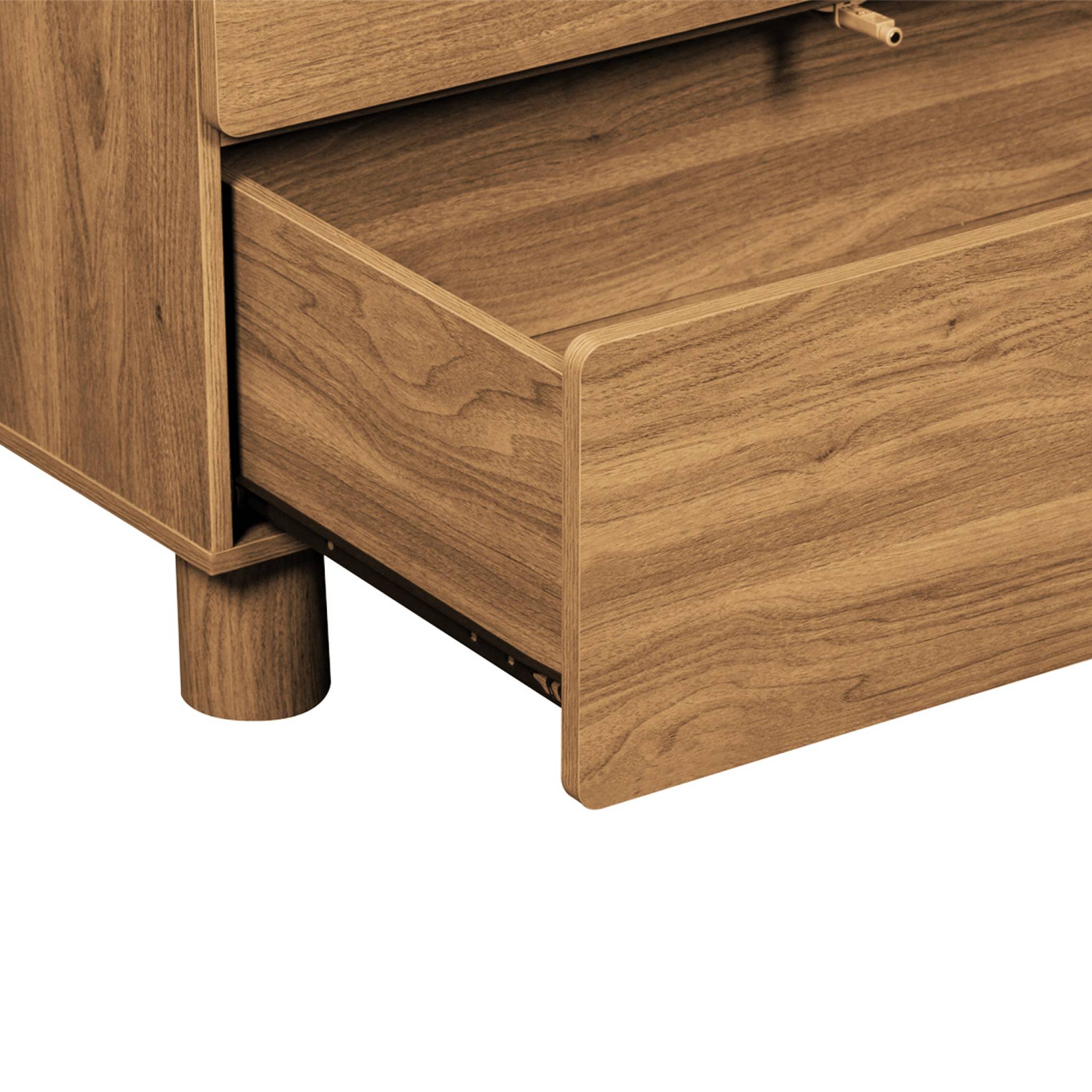 Armoire dressing décor bois 2 portes 2 tiroirs et 1 penderie AYANA