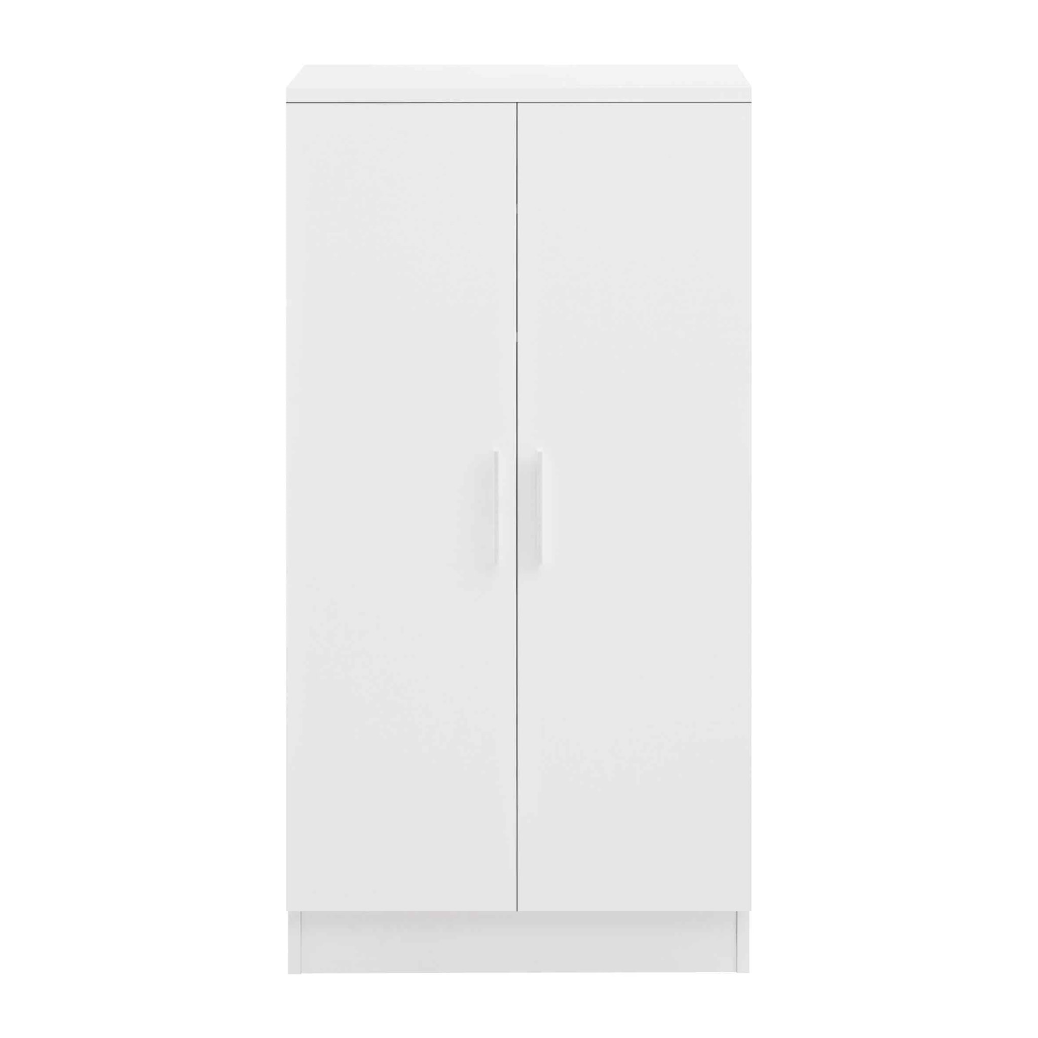 Scarpiera 2 ante e 7 ripiani bianca 108x55x36 cm - Giulia