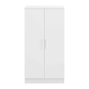 Scarpiera 2 ante e 7 ripiani bianca 108x55x36 cm - Giulia