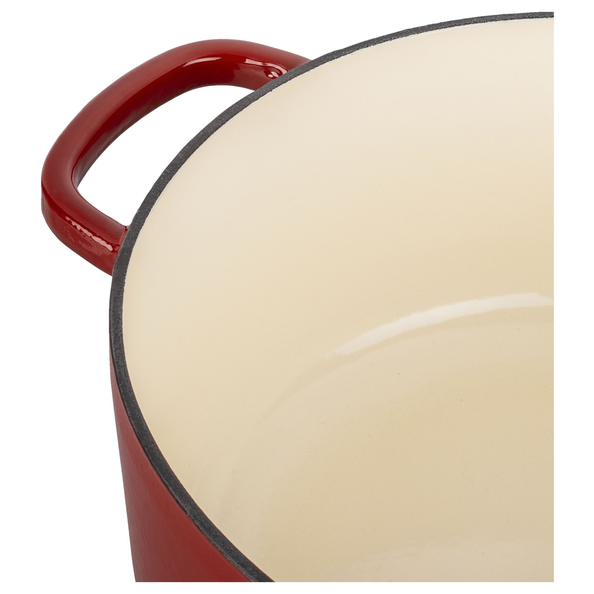 Cocotte en fonte 37 cm, Ovale, Rouge