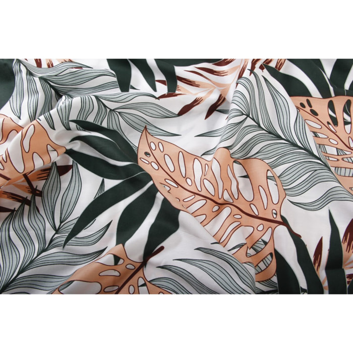 Drap housse satin de coton imprimé Tropical