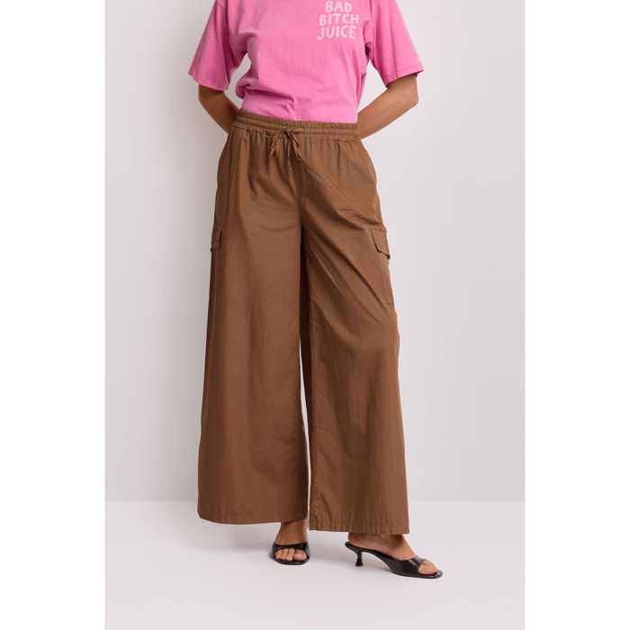Kocca - Pantaloni wide leg con tasche Donna, Tinta unita