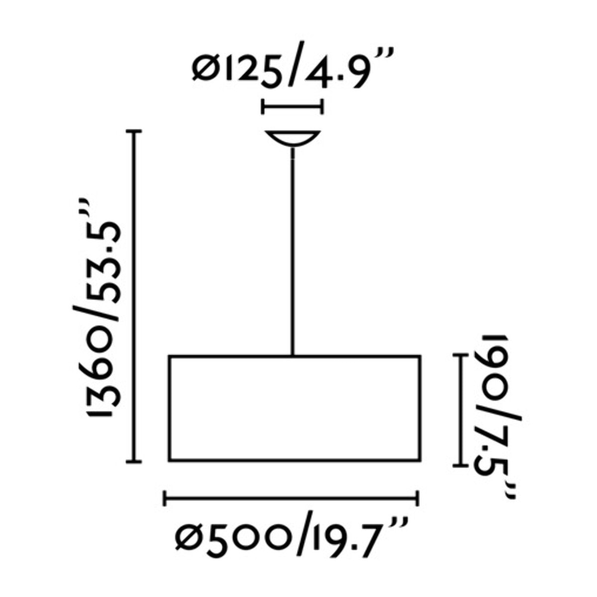 SEVEN 500 Lampe suspension blanc