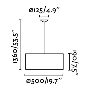SEVEN 500 Lampe suspension blanc
