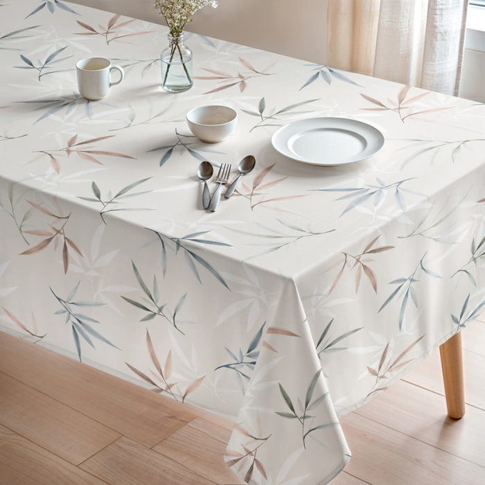 Nappe imprimée anti-tâches FELICITY BEIGE