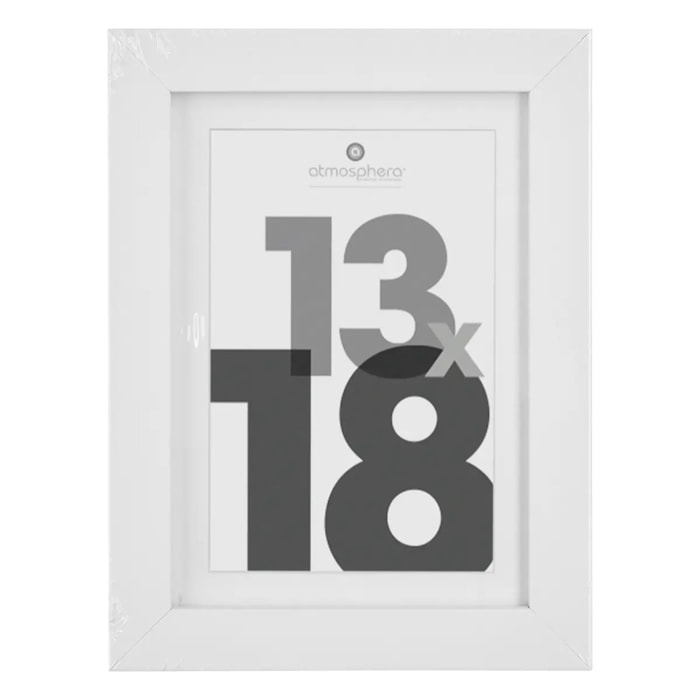 Cadre photo bois "Eva" blanc 13x18cm