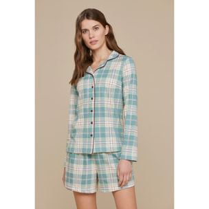 Pigiama donna caldo cotone tartan party Noidinotte