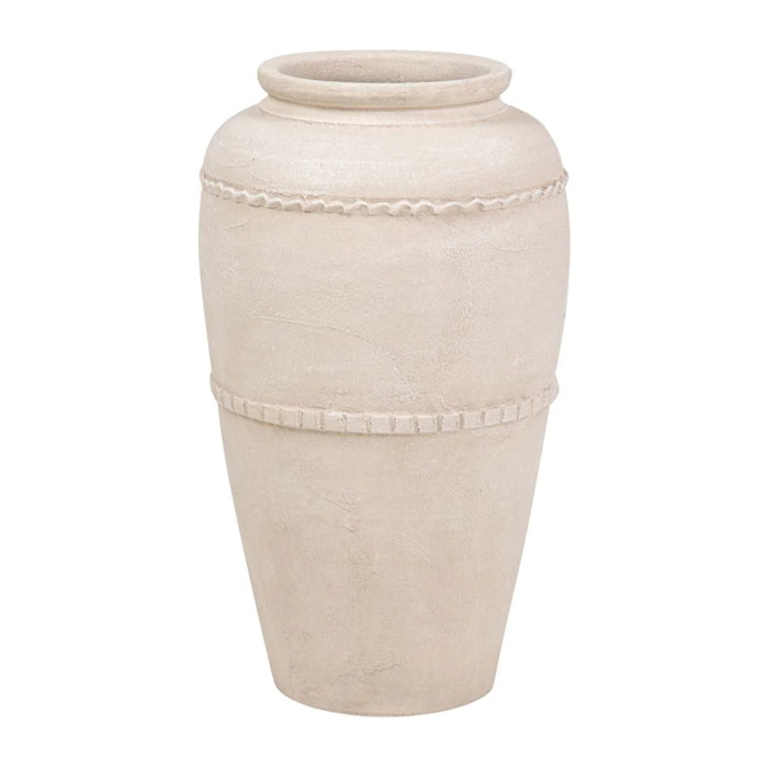 Florero Ceramica Beige 27x27x50 Cm
