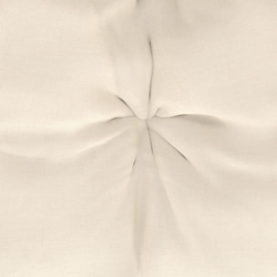 Fauteuil de jardin Lois rotin et coussin écru