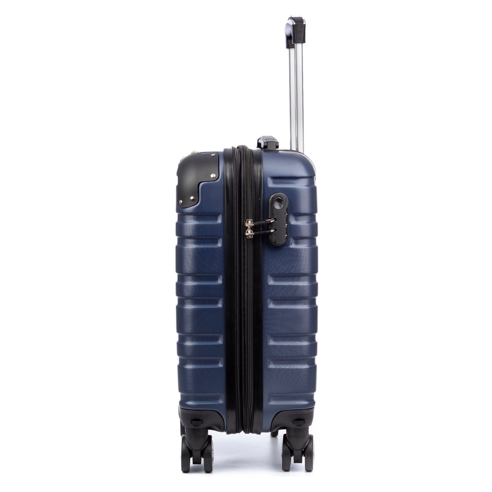 Juego de 2 maletas Trolley extensibles, en material ligero ABS de alta resistencia con esquinas reforzadas. Cerradura numérica, 4 ruedas dobles giratorias 360° y extraíbles.