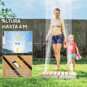 Kit de Ducha de Jardín Portátil Ducha Exterior de Suelo Altura Ajustable hasta 4 m Estructura de Aluminio Resistente al Agua a los Rayos UV y a Las Heladas para Camping Piscina Playa