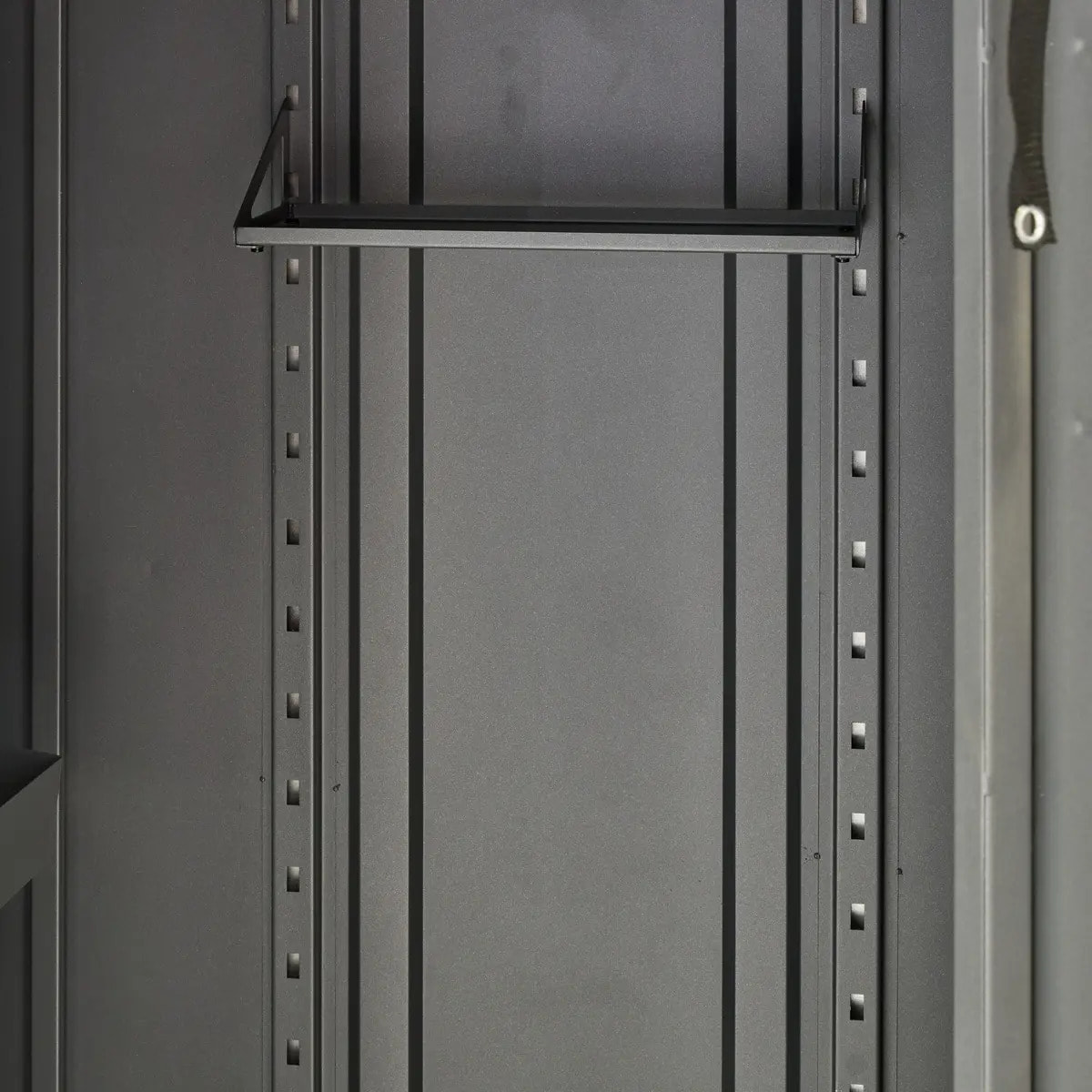 Armoire de jardin Forgia gris graphite en acier galvanisé 100x100x200 cm