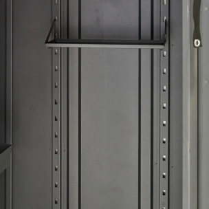 Armoire de jardin Forgia gris graphite en acier galvanisé 100x100x200 cm