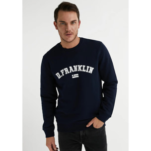 Sudadera de Hombre Varsity Sweatshirt en Azul Marino D.Franklin