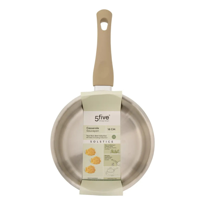 Casserole Solstice D18cm aluminium beige