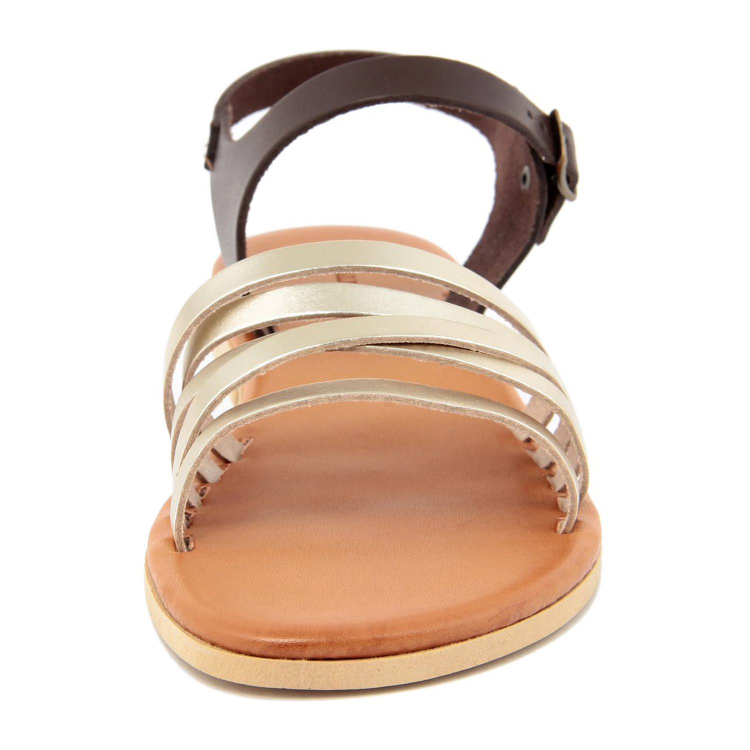 SANDALO IN PELLE MADE IN ITALY COLORE Marrone