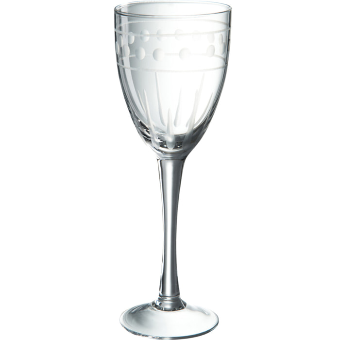 J-Line verre à vin Boule - verre - transparent - small - 4 pcs