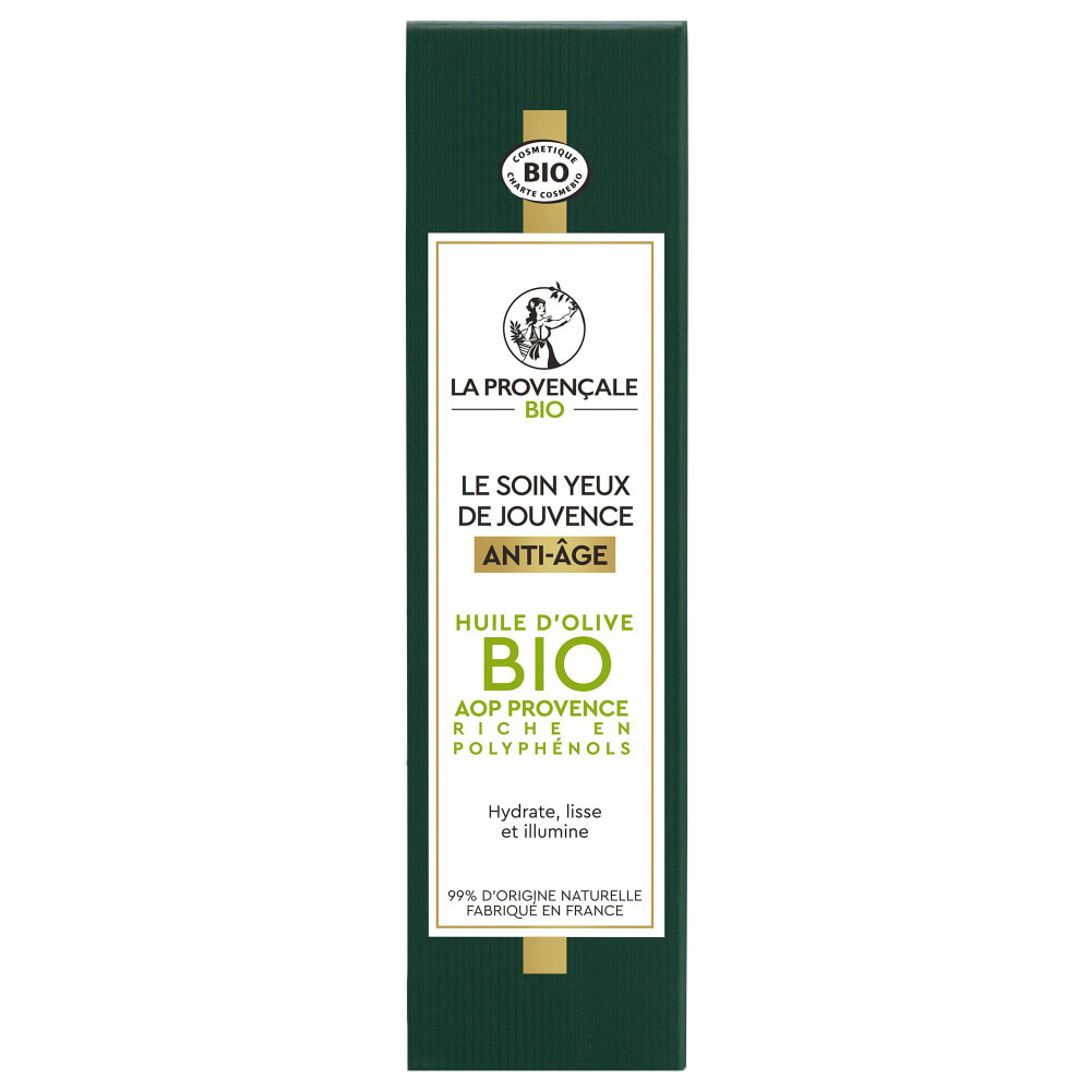 La Provençale Oleo-Jeunesse - Soin Yeux Booster d'Hydratation Anti-âge - Omégas d'huile d'Olive verte - 15ml