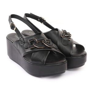 SANDALO ZEPPA CATENA NERO