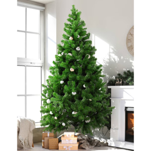 Albero di Natale 210 cm Evergreen, Pino artificiale, Albero effetto reale, Alberello natalizio extra folto, 124x124 h210 cm, Verde