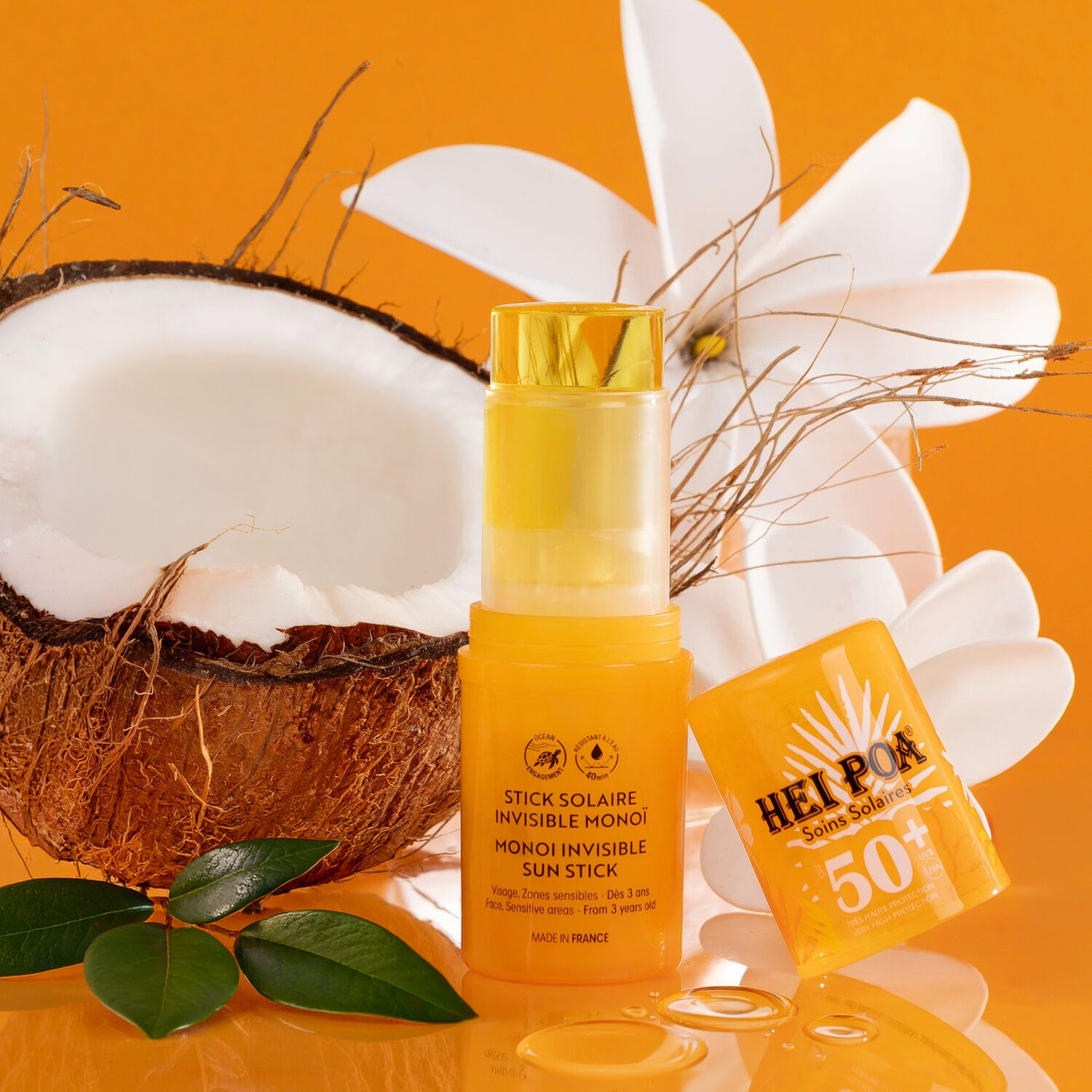 Monoï de Tahiti Ao SPF50+ - Stick Solaire Invisible Monoi 15g