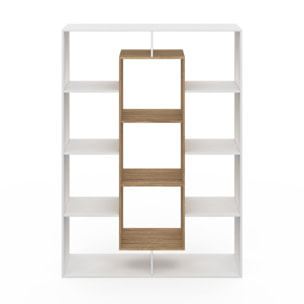 Etagère bibliothèque Paulette bois et blanc