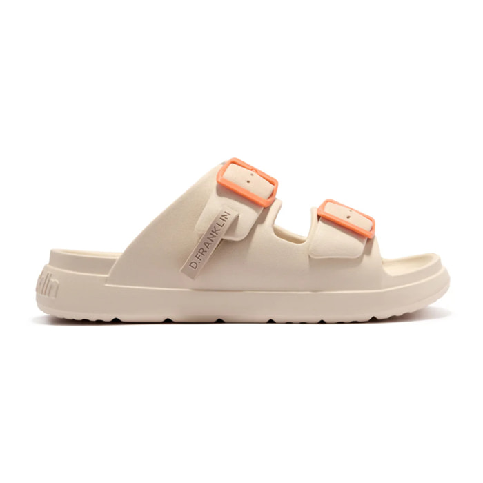 Sandalias Abiertas de Mujer Hebilla Ajustable Vibe Beige