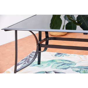 Table de jardin et 8 chaises en aluminium BARATHE