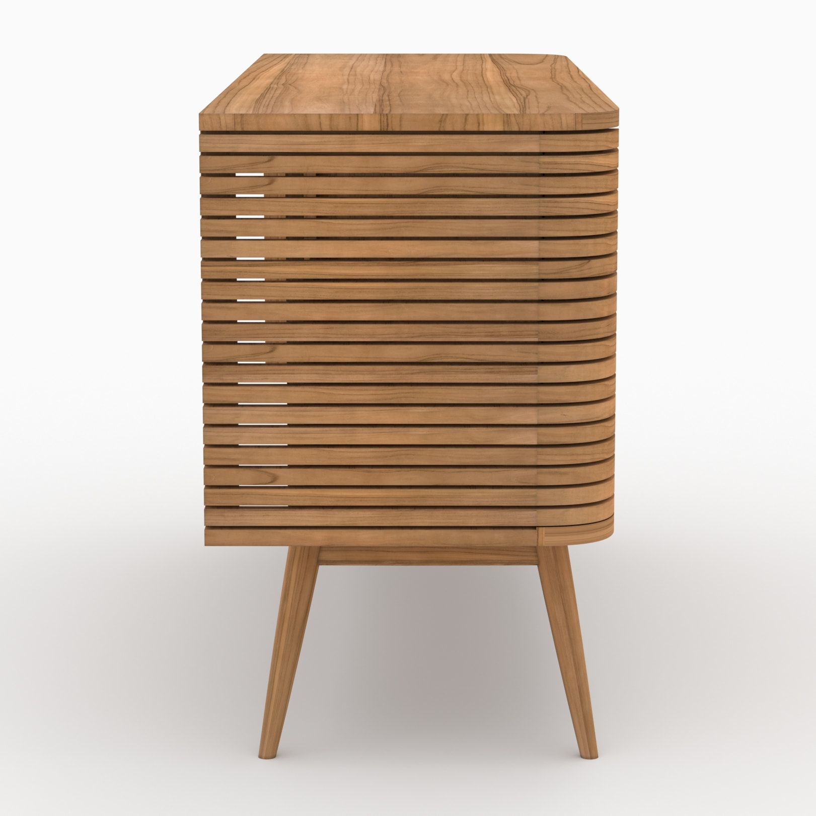 Meuble de salle de bain en bois de teck 140 cm avec une niche - Auguste