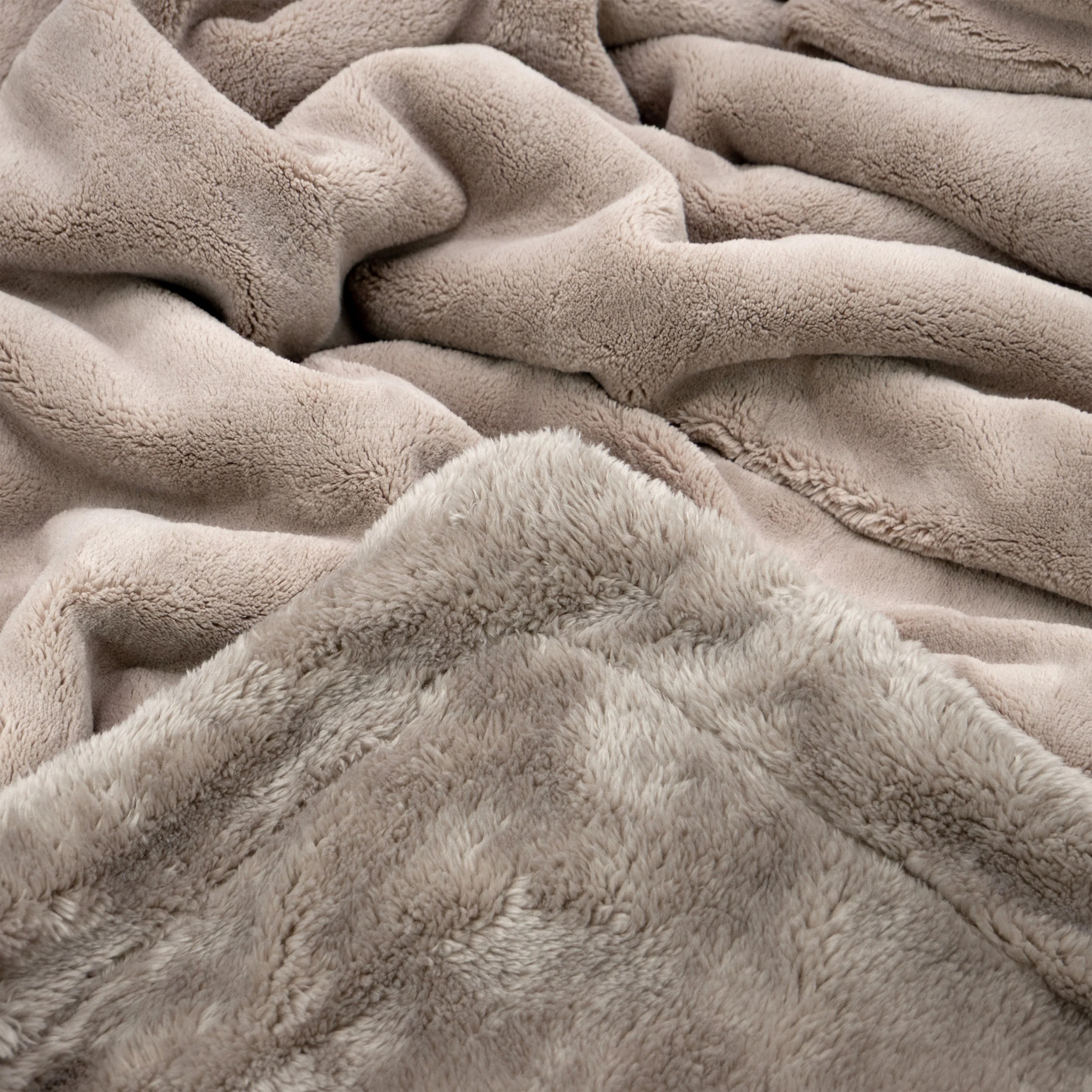 Couverture polaire - Cozy Beige Taupe - 220x240cm - 760g/m²
