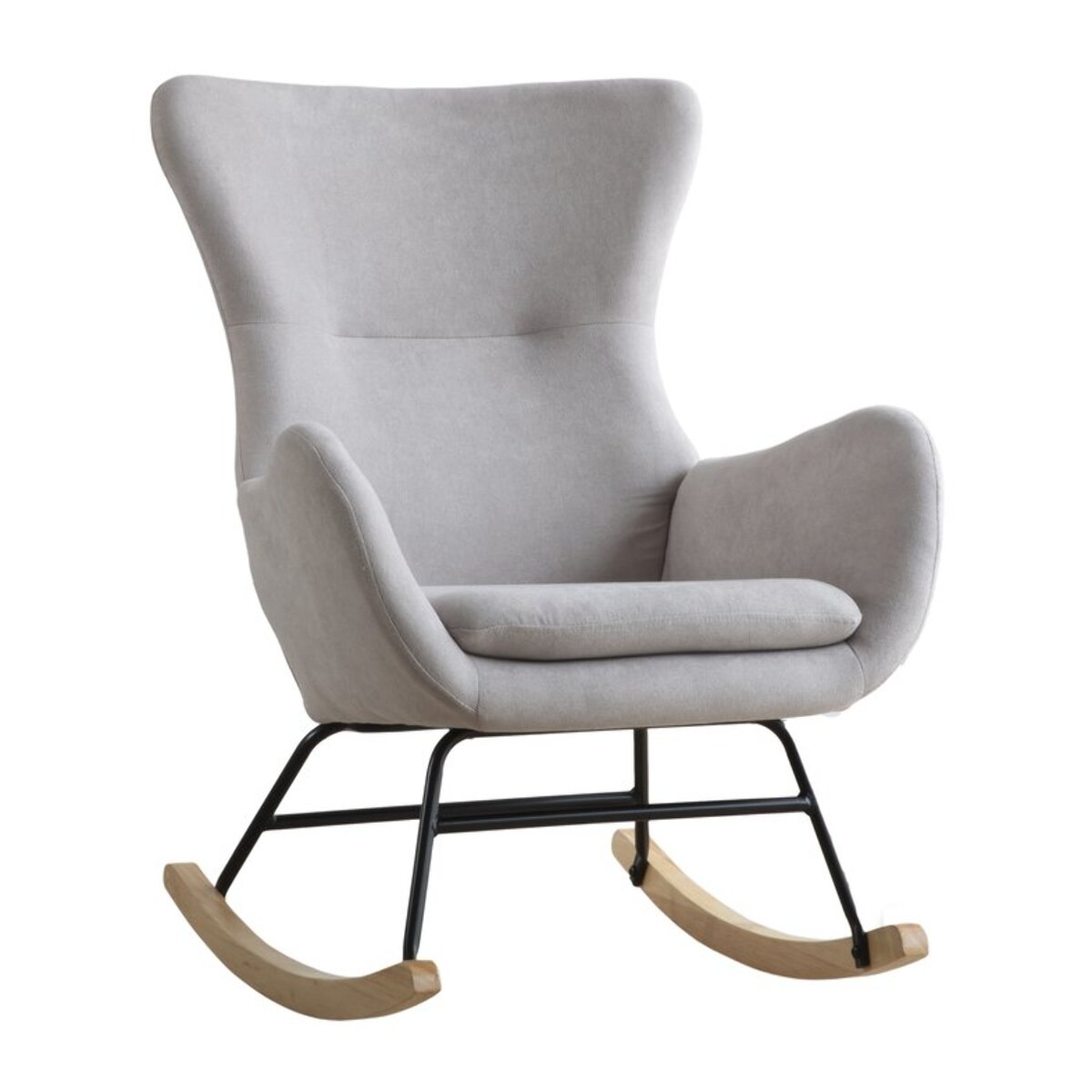 Fauteuil Vinci -siège en acier, contreplaqué, mousse et tissu-couleur beige 92 x 80 x 67 cm