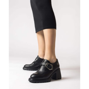 Mocasín EXTRA negro. Tacón: 7cm
