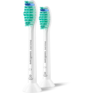 Brossette dentaire PHILIPS Sonicare lot de 2 - HX6012/87 white ProResults C1