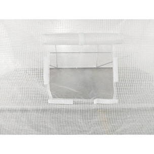 Serre tunelle de jardin avec porte 4 x 3 m "Mimosa" - 12 m² - 180g - Blanc