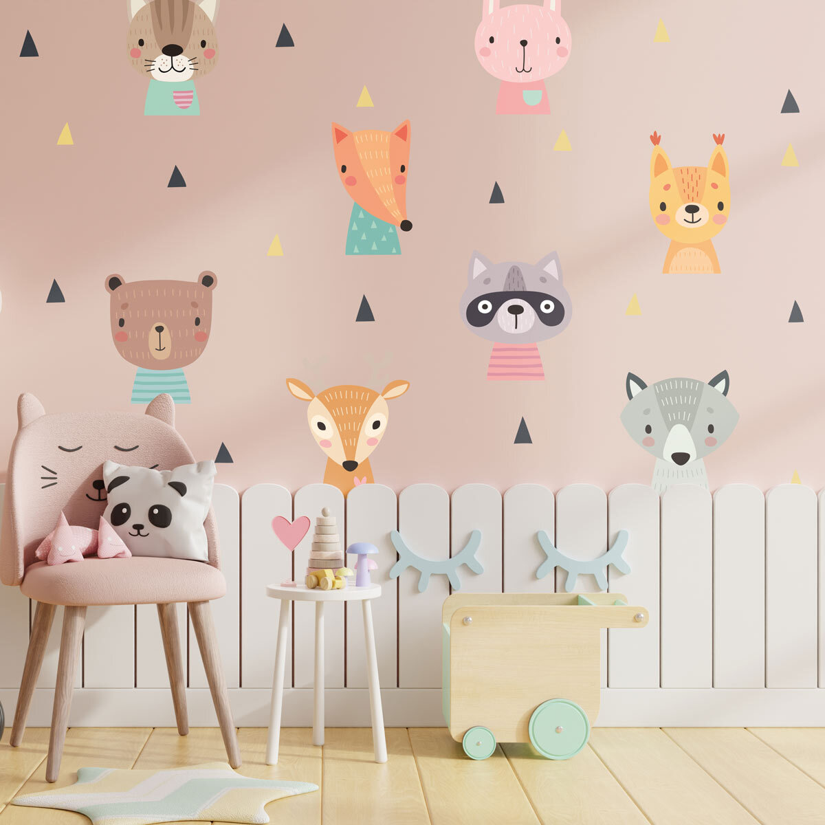 Stickers muraux | Sticker Mural Autocollant - ANIMAUX BÉBÉS DE LA FORÊT - Stickers adhésifs