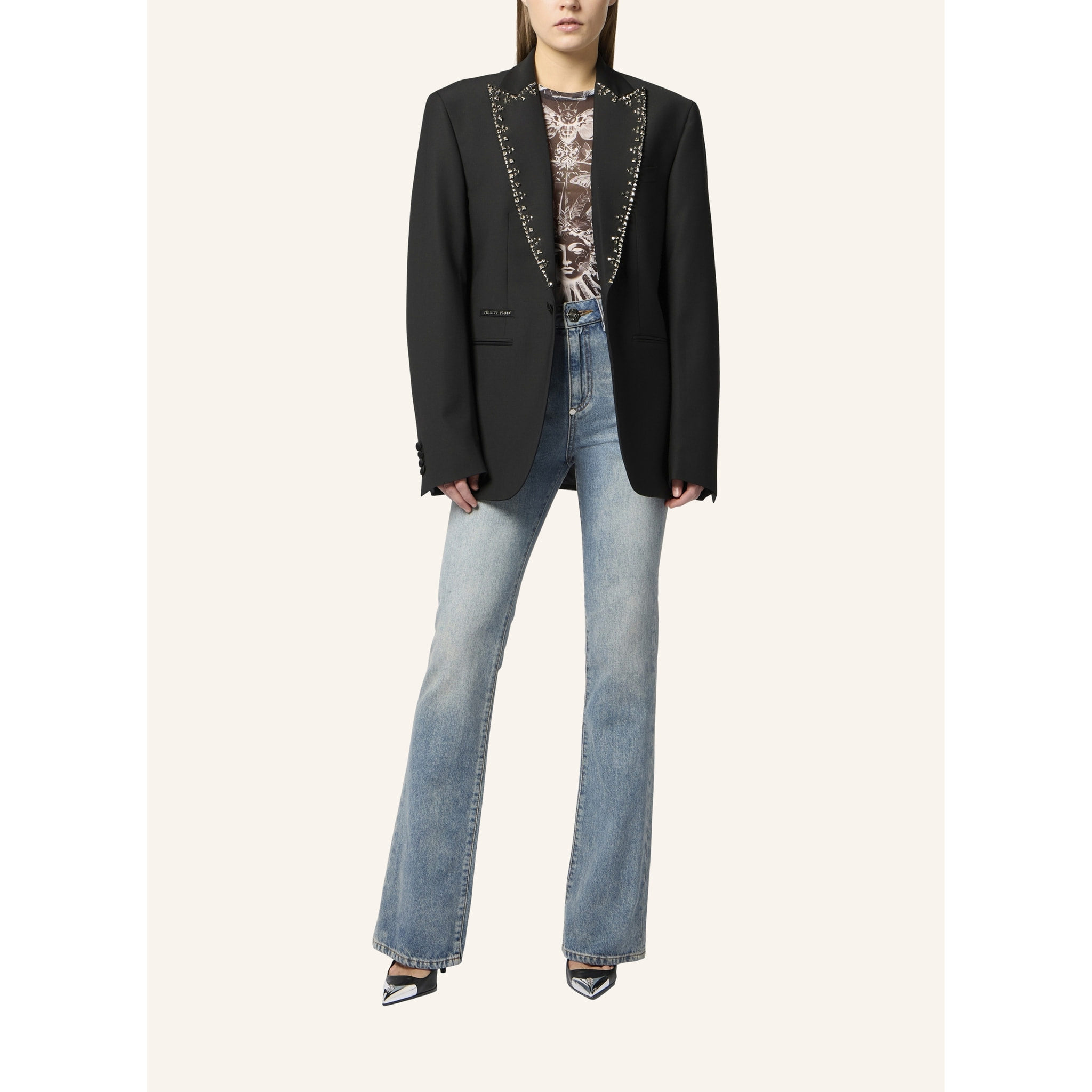PHILIPP PLEIN Blazer Lord Fit Lapel Studs