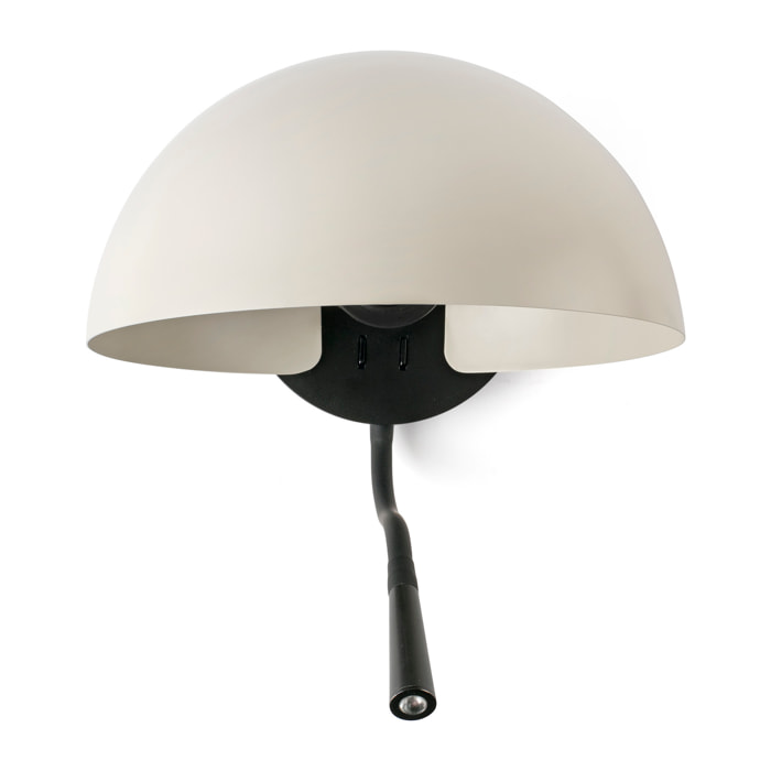 DOMINICA Lampada da parete beige con lettore