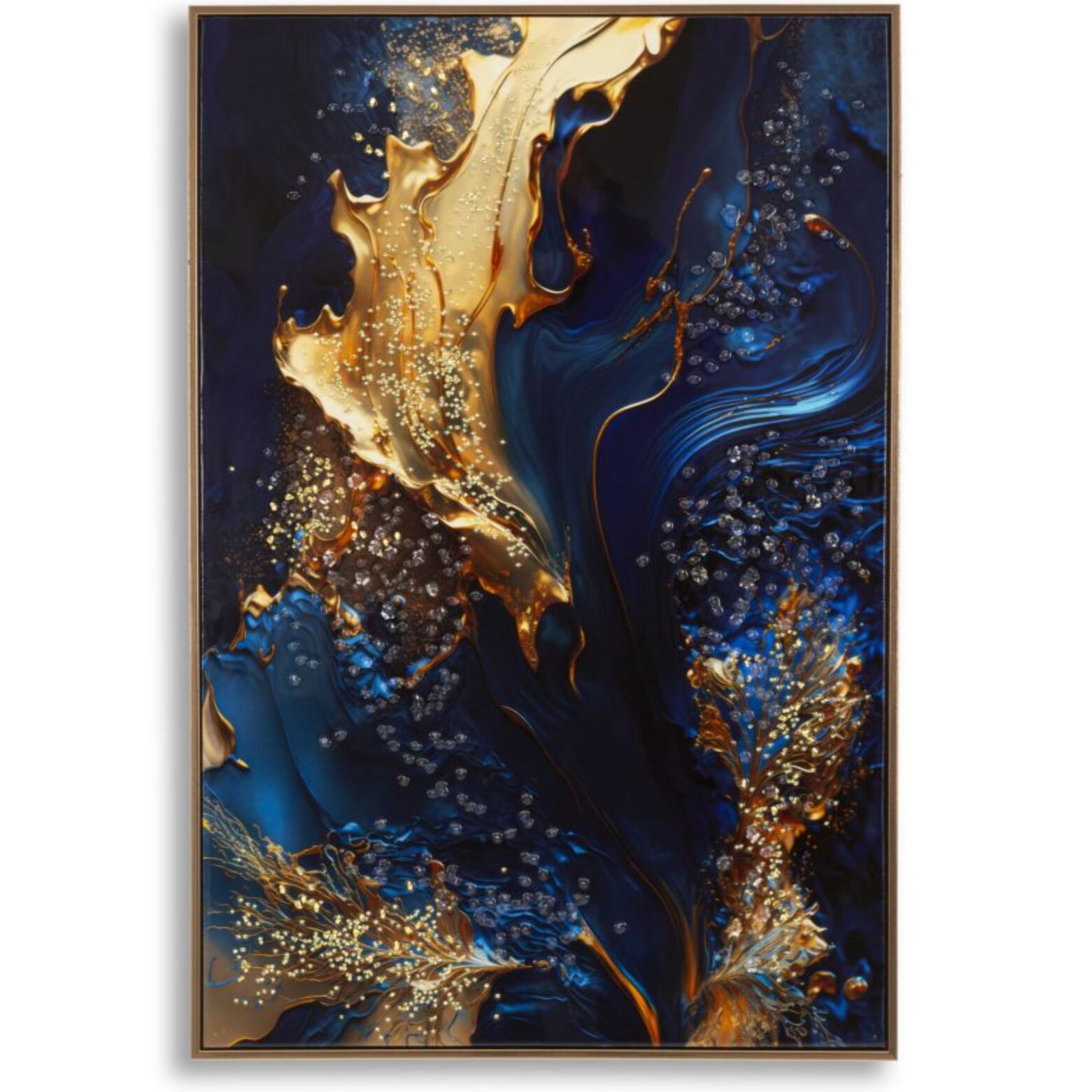 STAMPA SU TELA LACCATA C/CORNICE ANDROMEDA -A- CM 60X4X90