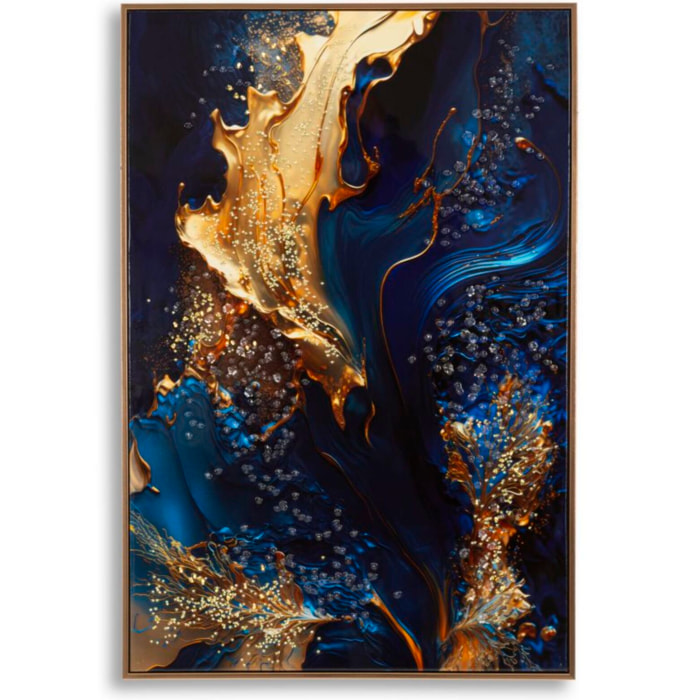 STAMPA SU TELA LACCATA C/CORNICE ANDROMEDA -A- CM 60X4X90